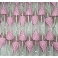 2020 low moq new empty cute unique kids pink ice cream cone lip gloss container packaging clear lipgloss tubes with wands brush