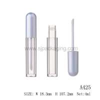 Wholesale Slim Cylinder Lipgloss Wand Tube Liquid Lipstick Tube Cosmetic Private Label 4ml Empty Lipgloss Tube With Brush