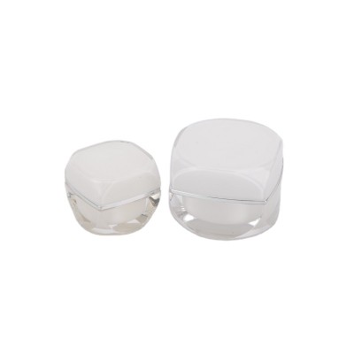 White 5g 10g  Plastic Cosmetic Jars  Acrylic 20g 30g 50g Cream containers