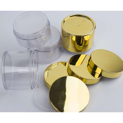 Wholesale PETG 10g 15g 20g 30g 50g 100g 150g plastic face cream jars for beauty cosmetic packaging with gold lid