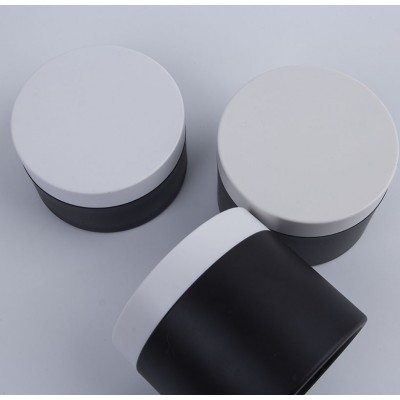 Black and white 10g 30g 50g 100g matte plastic jars PETG cosmetic jars for body cream